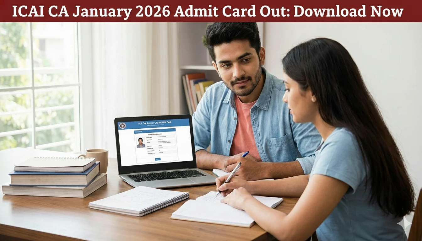 ICAI CA January 2026 admit card released students downloading online