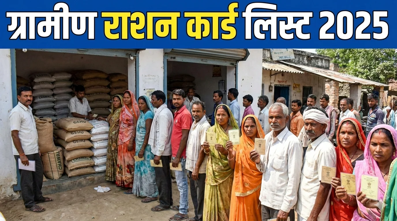 Ration Card Gramin List 2025 में शामिल ग्रामीण परिवारों को फ्री राशन